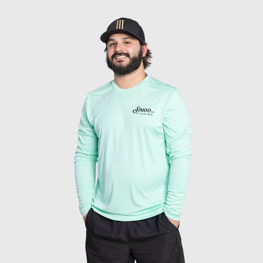 Teal Fishing Long Sleeve